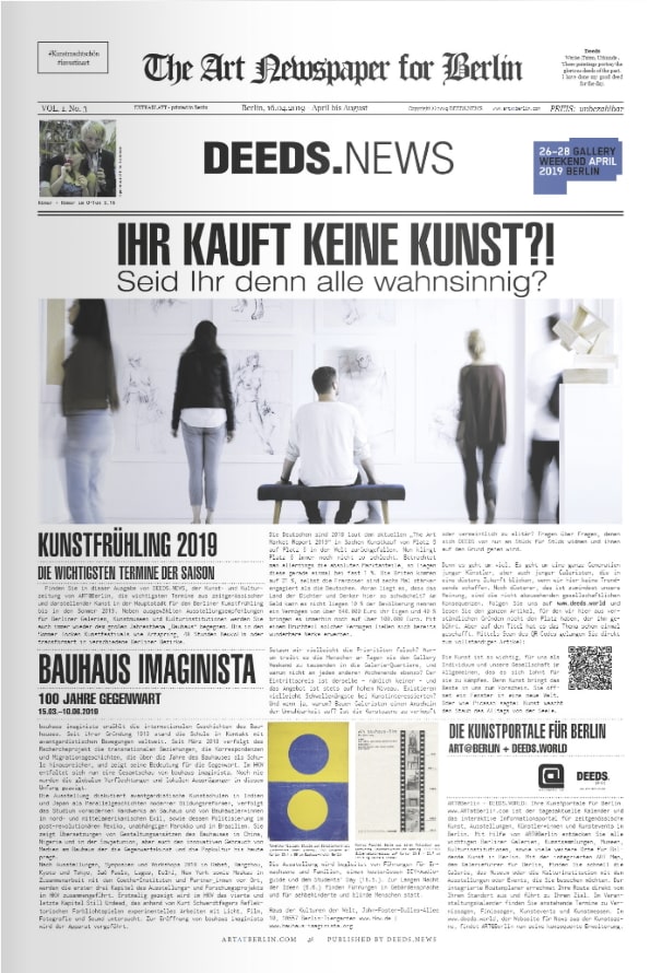 DEEDS WORLD - DEEDS NEWS 03 2019 - TITEL Ihr kauft keine Kunst
