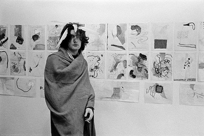 Michael Buthe - 1970 in Koeln - Foto Angelika Platen