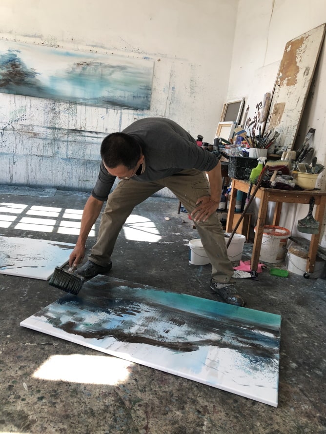 DEEDS WORLD - Xianwei Zhu in his studio - 4 - courtesy the artist